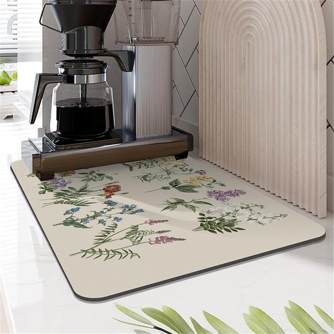 LOKHOM Dish Drying Mat for Kitchen Counter, Dish Drainer Rack Mat for Kitchen - Image 9