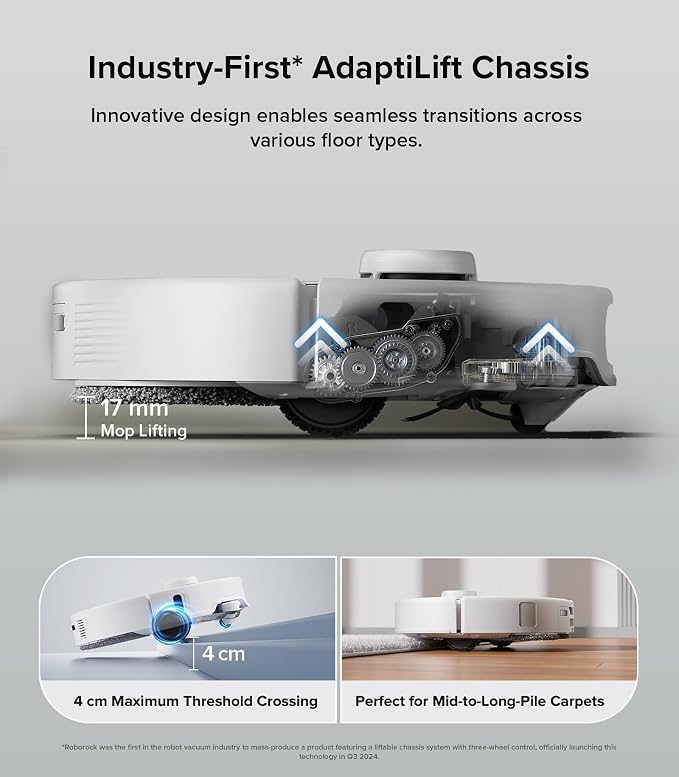 roborock Qrevo Edge Robot Vacuum and Mop, 500Pa Suction, Zero-Tangling - Image 4