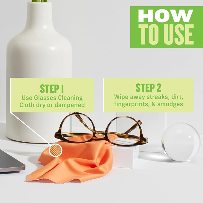 E-Cloth Glasses Cloth, Premium Microfiber Cleaning Cloth, Ideal Eyeglass and - Image 2