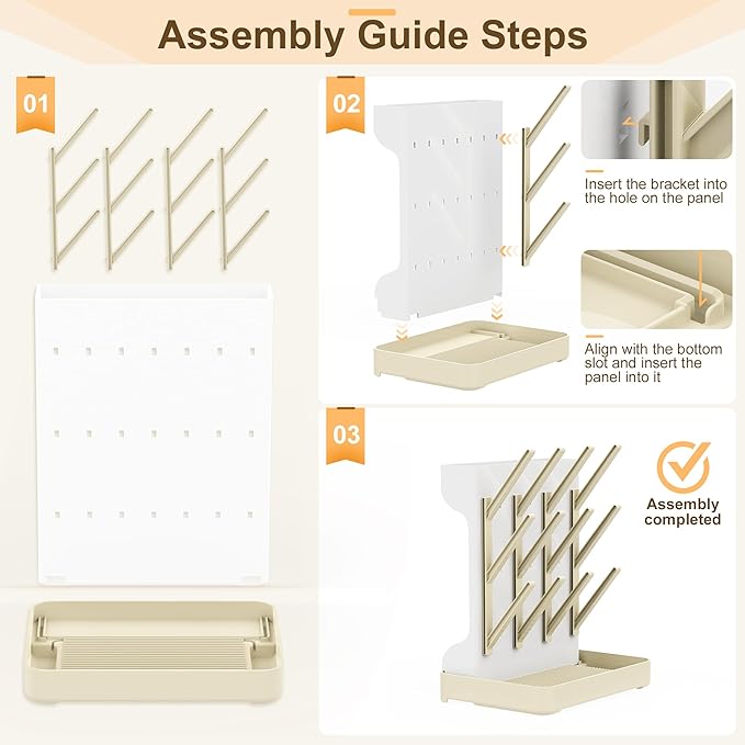 Baby Bottle Drying Rack: Vertical Space Saving Countertop Drying Rack - Image 6