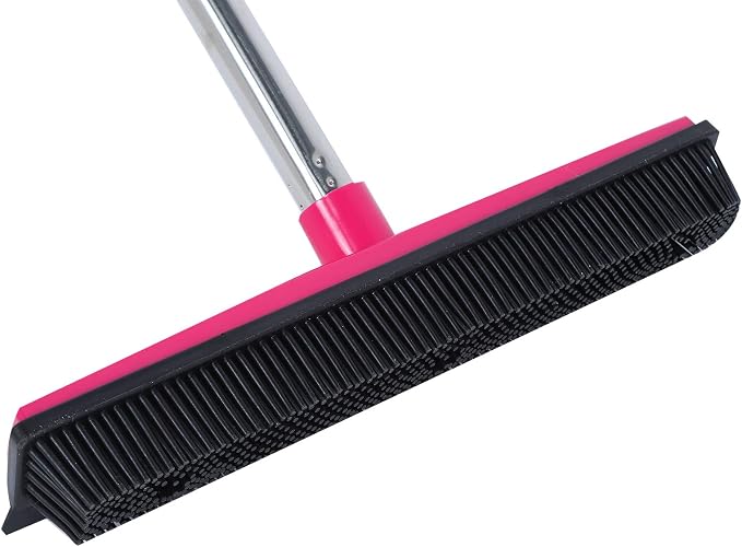 Carpet Hair Removal Broom with 48'' Telescoping Adjustable Handle, Rubber Broom - Image 9