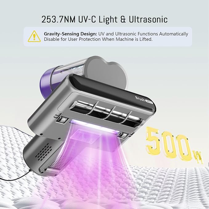 Bed Vacuum Cleaner Mattress Vacuum Cleaner, 16Kpa Powerful Handheld Vacuums - Image 3