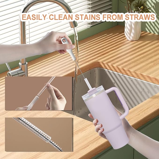 Cup Lid Cleaning Brush Set Multifunctional Bottle Cleaning Tools Portable Gap - Image 2