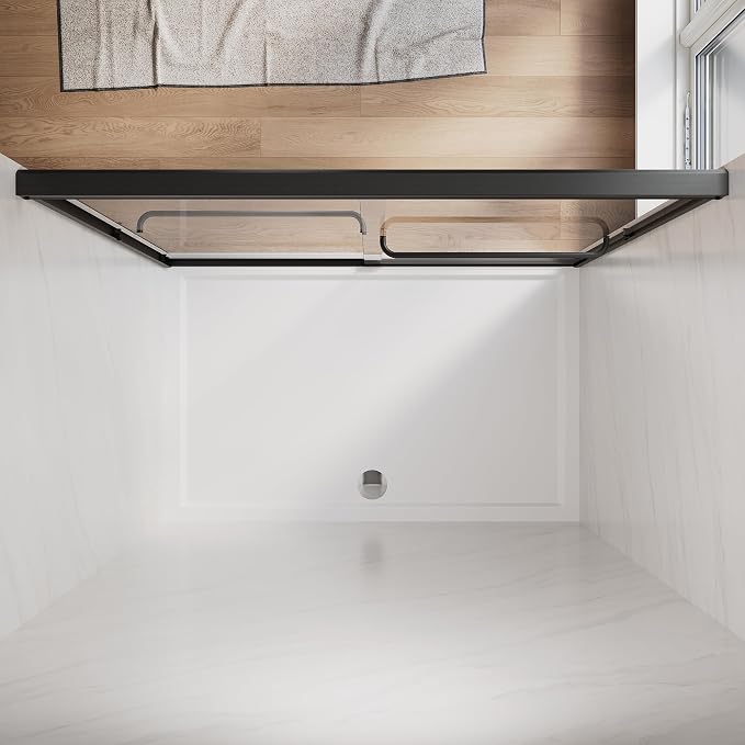 SUNNY SHOWER Double Sliding Glass Door 60" W x 72" H Shower Door 1/4" Tempered - Image 9