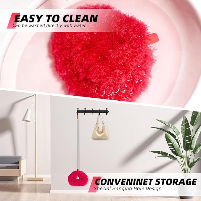 DRQ Ceiling Fan Cleaner Duster, 2 Pack Reusable Microfiber Duster - Image 5