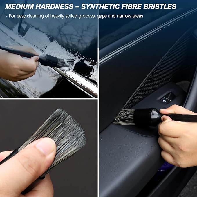 Car Detailing Brushes Set, 8-Piece Auto Detail Cleaning Brush Tool Kit in - Image 5