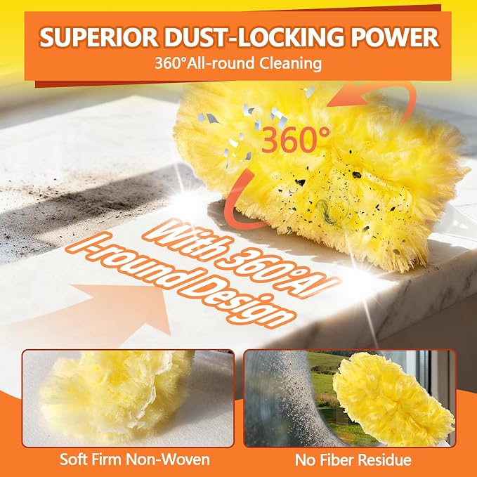 Heavy Duty Duster Refills for Swiffer Duster | 360° Unscented Disposable - Image 3