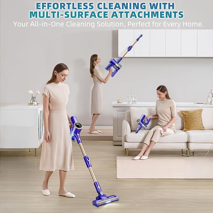 Cordless Vacuum Cleaner, 180° Bendable Wand Stick Vacuum Cleaners - Image 8