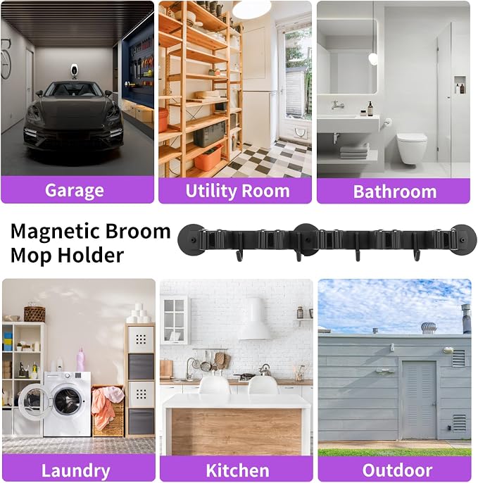 Magnetic Broom Holder Wall Mount - Image 7