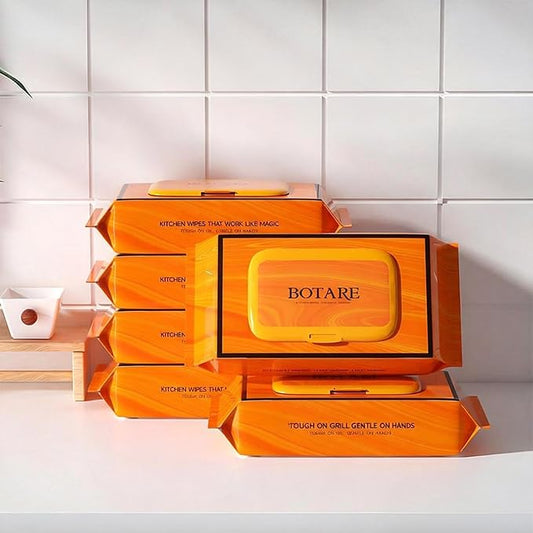 Dish Wipes, Disposable Pre-Soaped Heavy-Duty 3D Textured Kitchen Wet Cloths by Botare