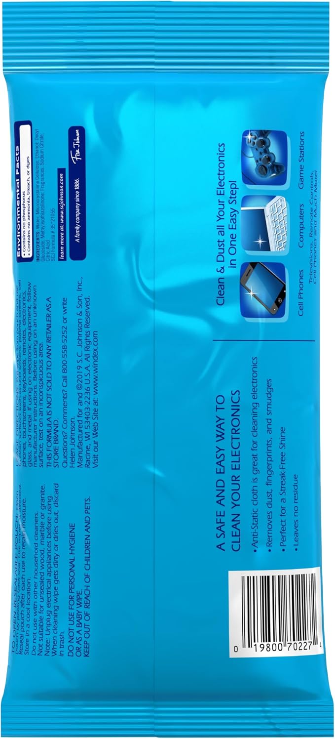Windex Electronic Cleaning Wipes, Pre-Moistened Screen Wipes - Image 8