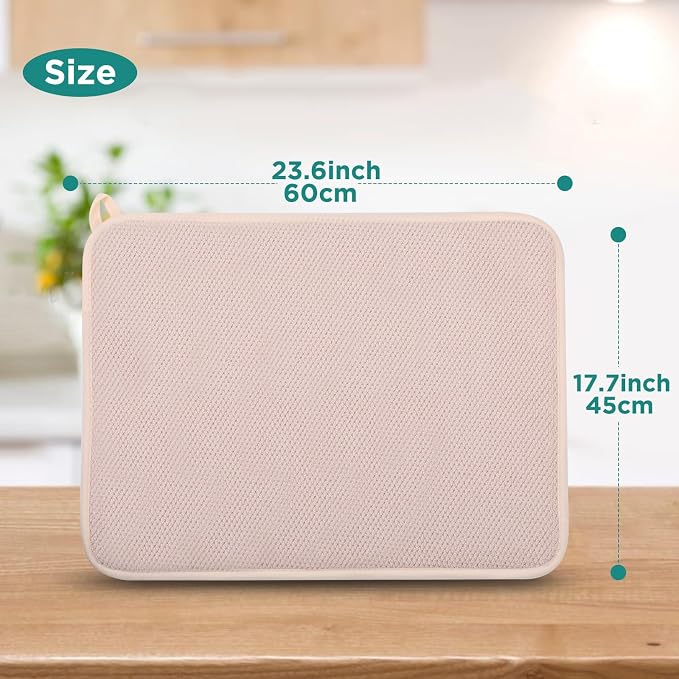 Microfiber Dish Drying Mat Happy New Year, Super Absorbent Kitchen Dish Drying - Image 2