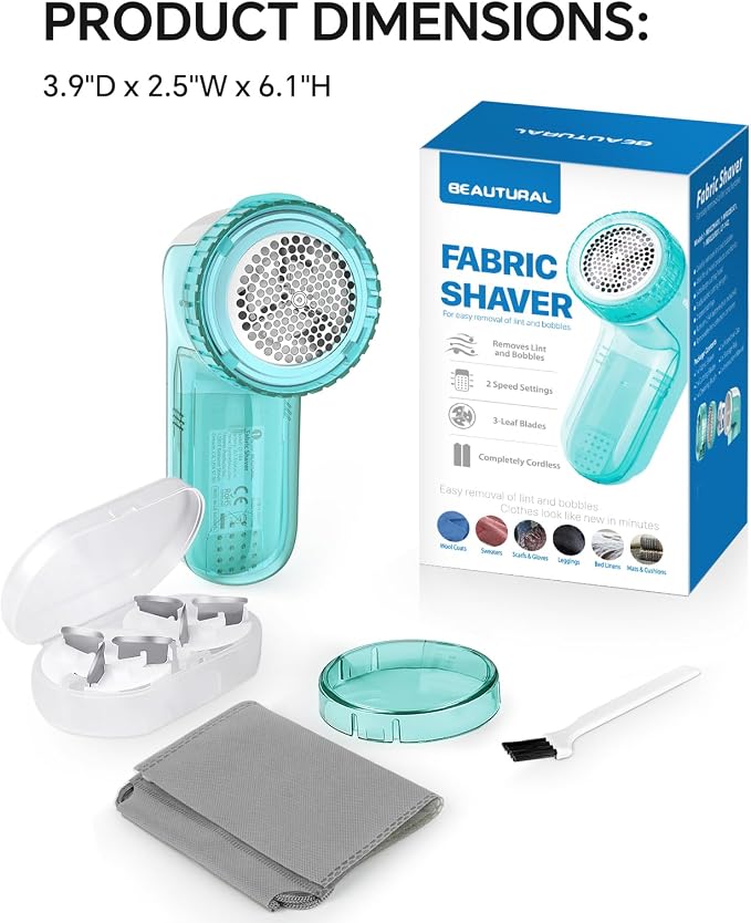BEAUTURAL Fabric Shaver and Lint Remover, Sweater Defuzzer - Image 7