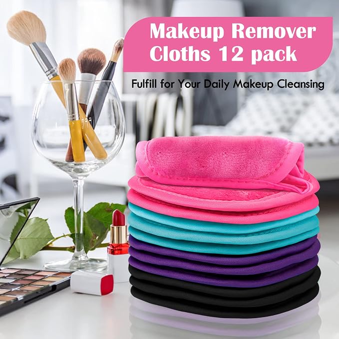 Orighty Makeup Remover Cloths 12 Pack, Makeup Removal Face Cleansing Cloth - Image 7