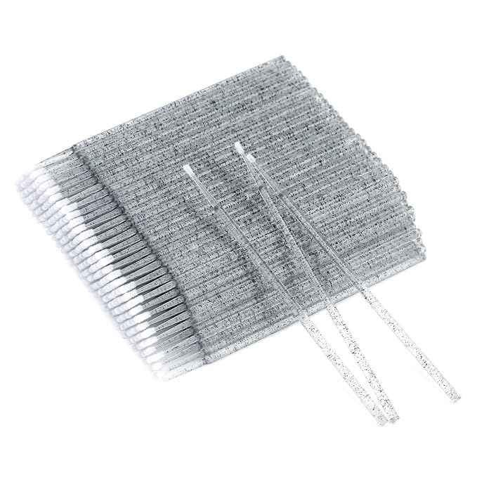 G2PLUS 500PCS Cotton Swabs, Crystal Black Disposable Micro Applicators Brush by G2PLUS