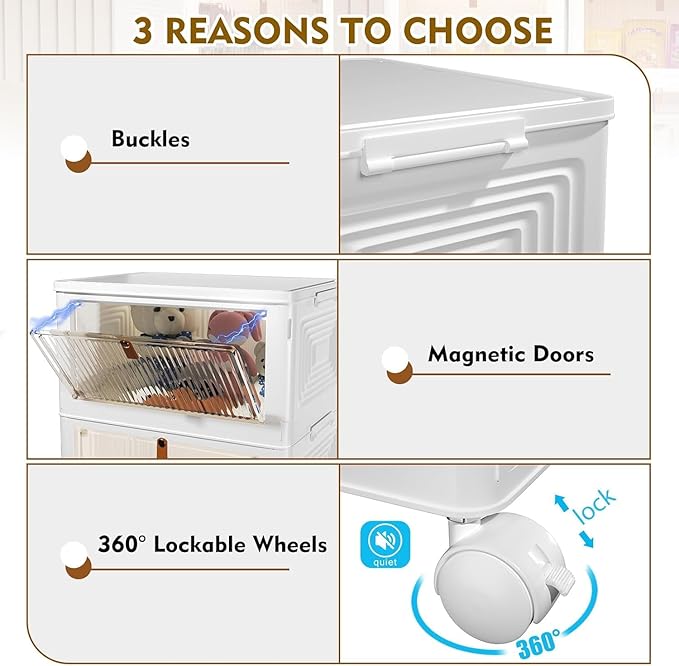 CTSNSLH 4 Tier Plastic Storage Bins and Boxes Organizer - Image 6