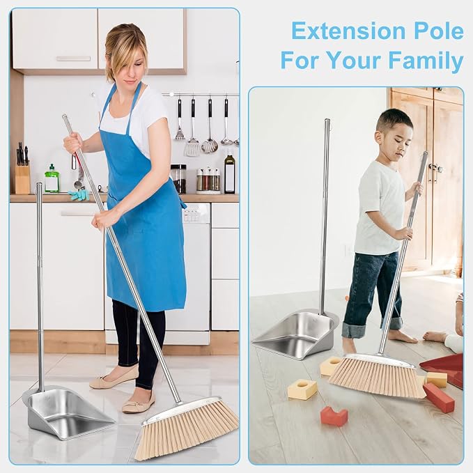 Indoor & Outdoor Brooms, VOOWO 46” Kitchen Broom - Image 6
