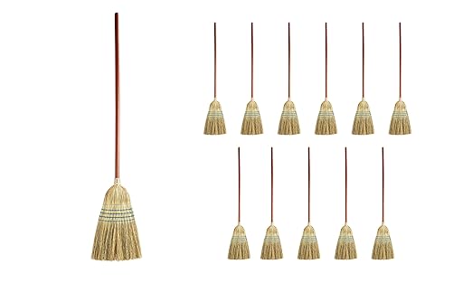 Rubbermaid Commercial Products Heavy-Duty Corn Broom, 1 1/8-Inch Wood Handle by RubbermaidCommercialProducts