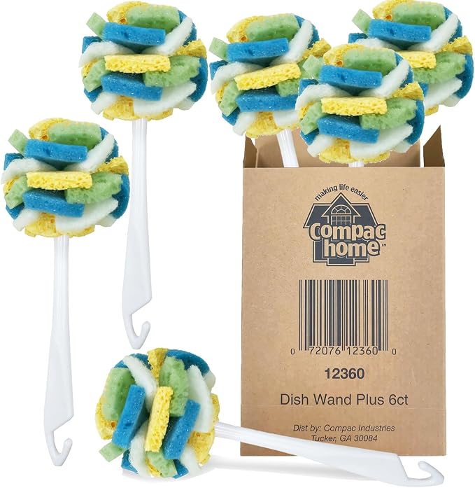 Compac Home Dish SpongeWand Plus Tri Surface Scrubbing Sponge by CompacHome