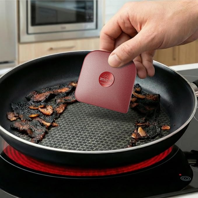 Pan Scraper, Pan Scraper Plastic, Food Safe, High Heat Resistant-Red - Image 4