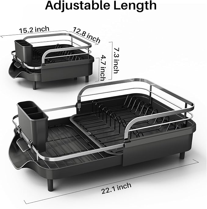 Dish Drying Rack, Expandable Dish Rack - Image 2