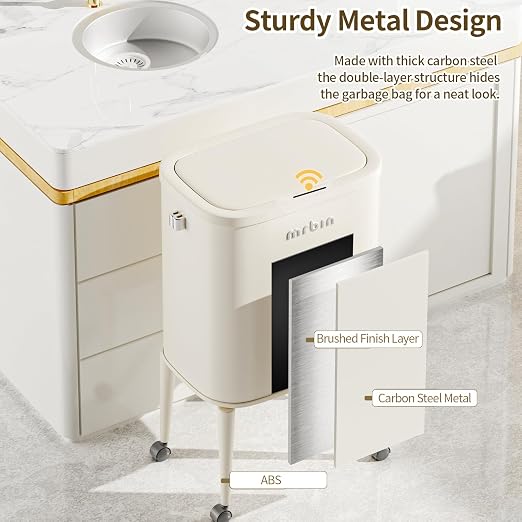 MRBIN Metal Motion Sensor Kitchen Trash Can - Image 6