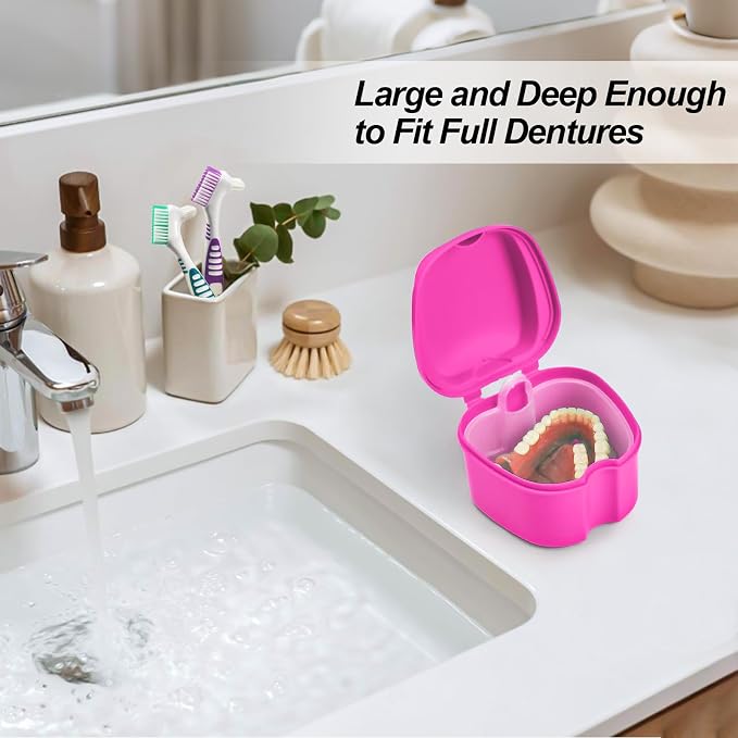 Denture Cup Retainer Cleaning Case False Teeth Soaking Container - Image 4