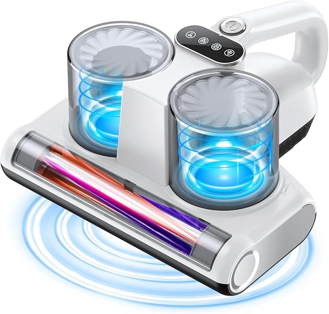 Mattress Vacuum Bed Vacuum Cleaner 16Kpa Suction 253.7nm UV-C Light, 140°F by Focusonhomelifeandhealth