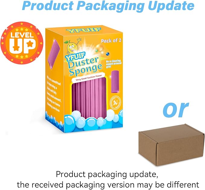 2-Pack Damp Clean Duster Sponge, Magic Sponge Eraser Baseboard Cleaner Tool - Image 4