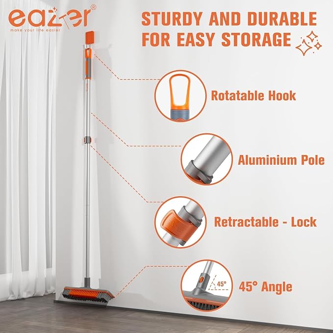Eazer Floor Scrubber Brush, 2-in-1 Deck Scrubber Brush - Image 5
