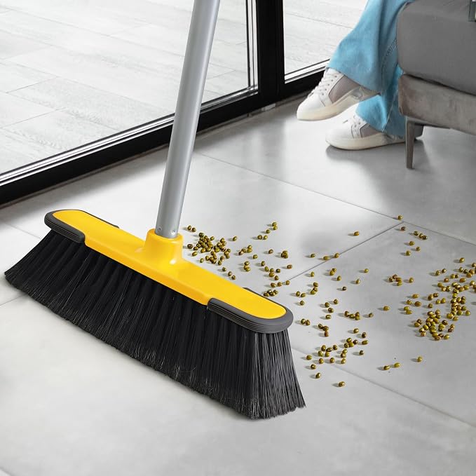 Yellow Indoor Broom 54" Long Handle House Brooms - Image 4