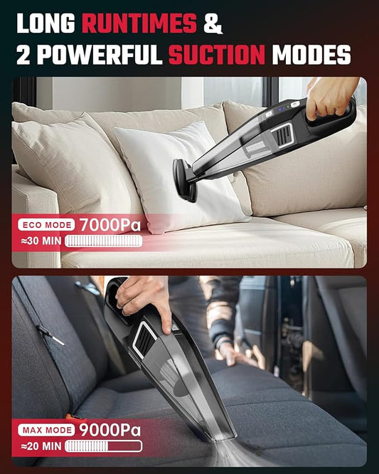 Handheld Vacuum Cordless, 9000PA Strong Suction, 2 Suction Modes, Fast Type-C - Image 2