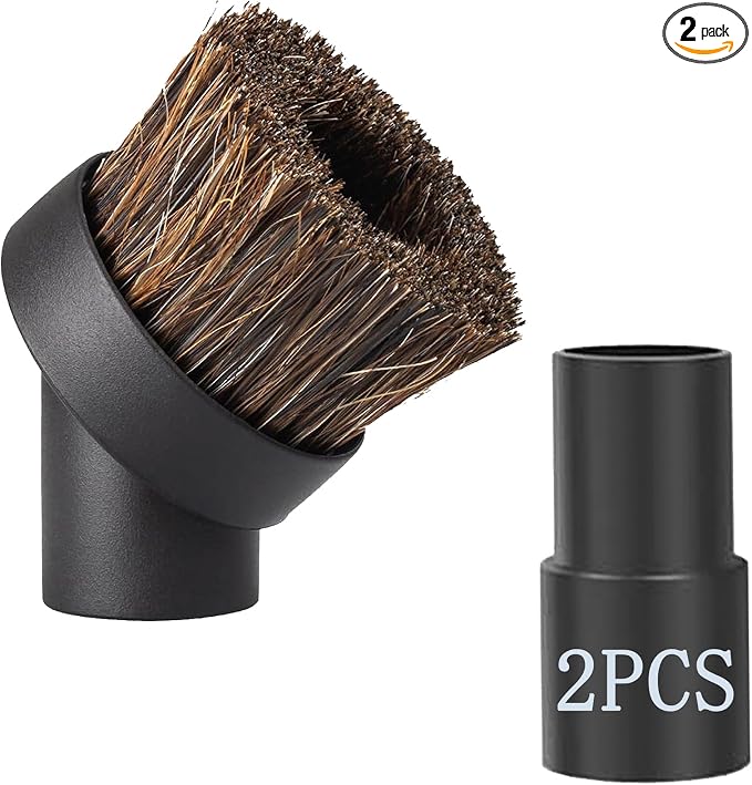 Round Soft Horse Hair Vacuum Brush Attachment by Krfeywwxip