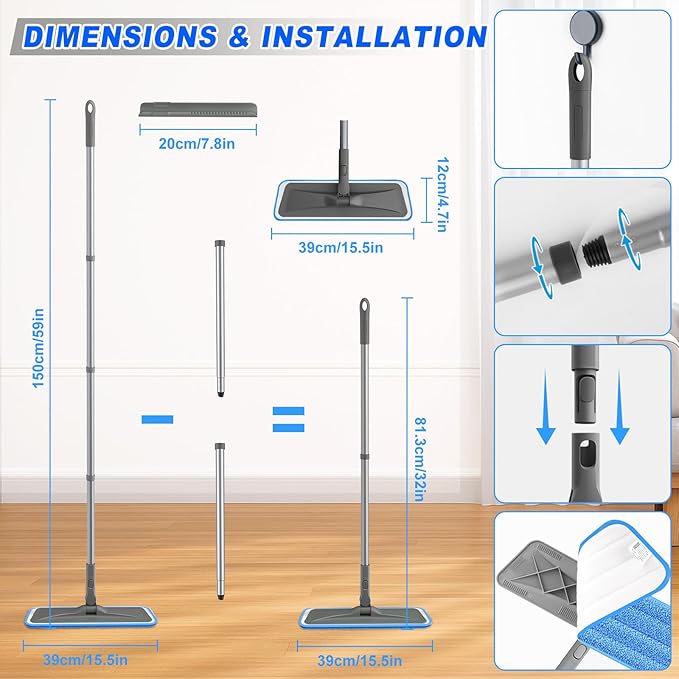 Microfiber Mops for Hardwood Floor Cleaning - Image 2