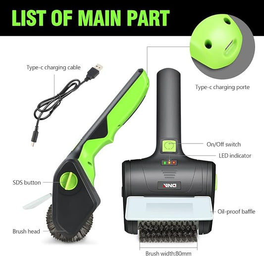 DNA Motoring TOOLS-00219 Cordless Electric Grill Cleaning Scrub Brush - Image 2