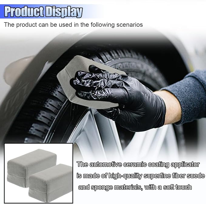 Suede Microfiber Applicator Pad, Car Detailing Sponge - Image 3