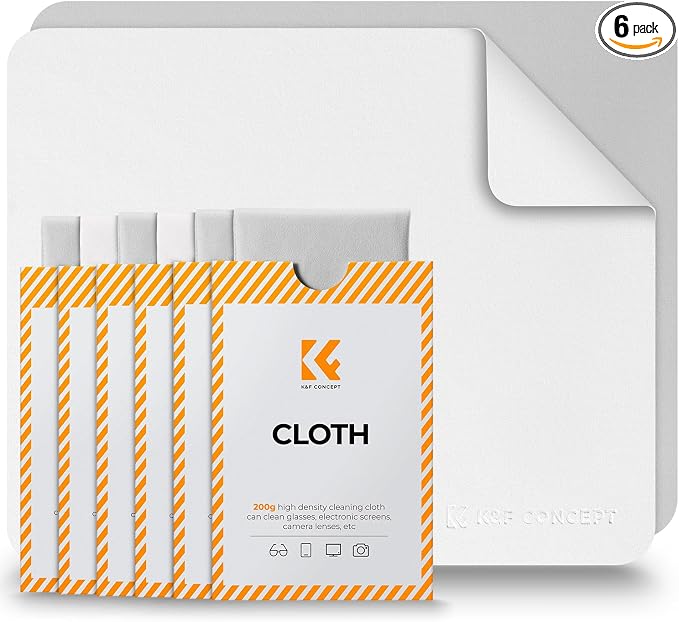 K&F CONCEPT 6 Pack Lens Cleaning Cloth | Microfiber Cleaning Cloth | Glasses by KFCONCEPT