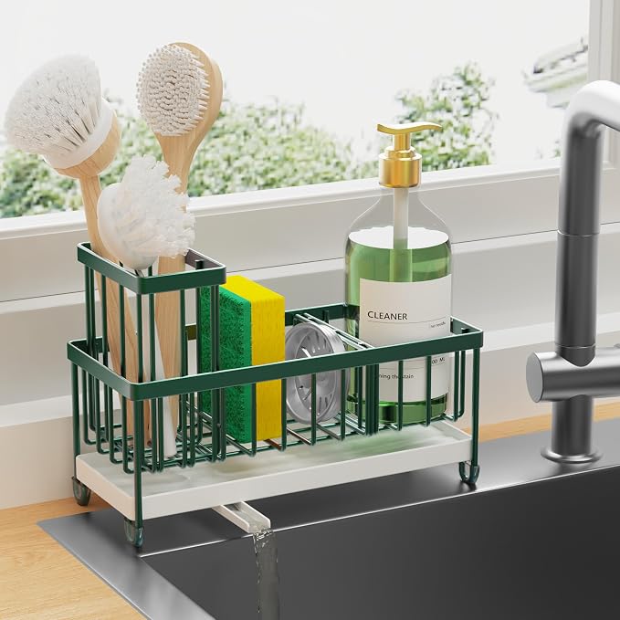Cisily Sponge Holder for Kitchen Sink, Sink Caddy Organizer by CISILYHOMELIFE