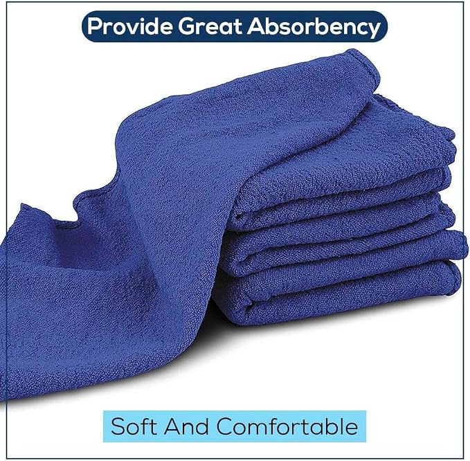 Simpli-Magic Cotton Shop Towels 14"x12" – Reusable Cleaning Shop Rags - Image 3