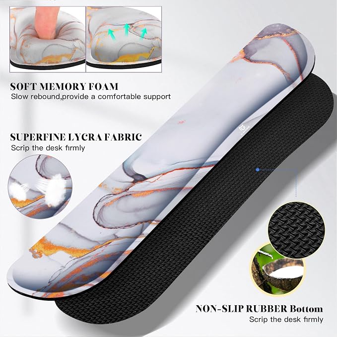 Gimars 4 in 1 Mouse Pad and Keyboard Wrist Rest Set, Large Mouse Pad - Image 6