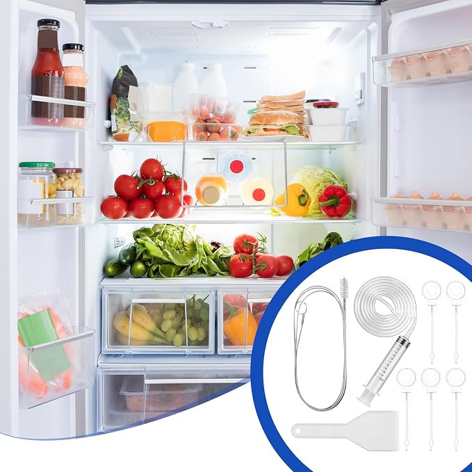 Gisafai 9 Pcs 36 Inch Refrigerator Cleaning Kit Fridge Drain Cleaning Tool - Image 7