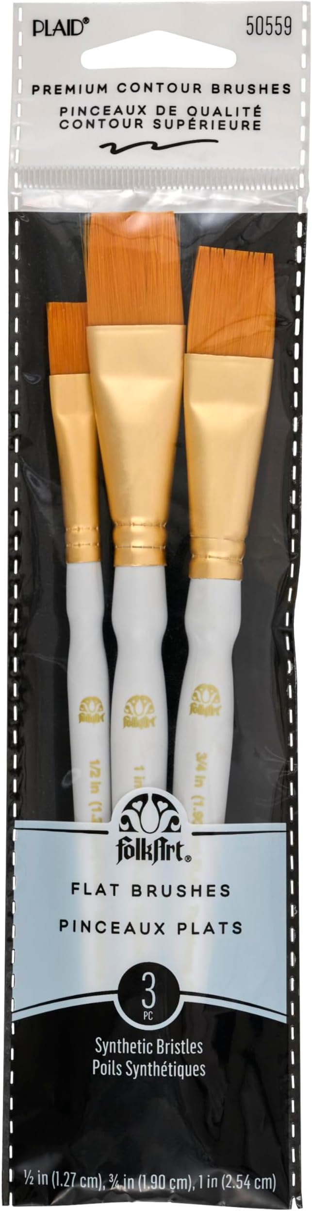 FolkArt Plaid Nylon Brush Set, 50559 Brown by Plaid+Enterprises%2C+Inc.