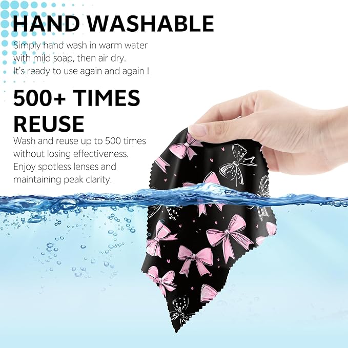 6 PCS Glasses Cleaning Cloth Eyeglass Lens Cleaning Cloth Eyeglasses Wipes - Image 5
