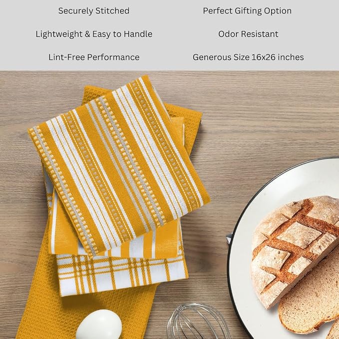 Assorted Kitchen Towels 16x26 Inch 100% Cotton Set of 5 - Image 7