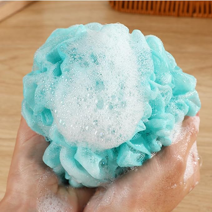 Fu Store Loofah Sponge Shower Loofahs 70g Bath Sponges Mesh Balls 4 Colors - Image 3