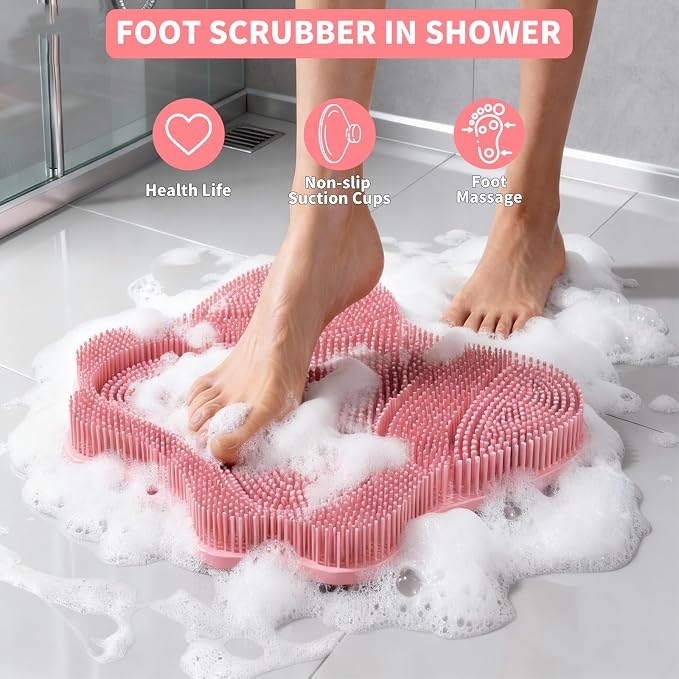 Show Foot Scrubber Mat & Silicone Back Scrubber - Image 2