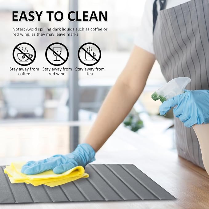 Large Stone Dish Drying Mat for Kitchen Counter 24x16 Inch - Image 6