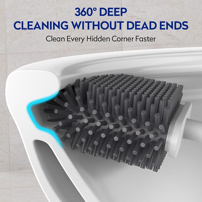 Dark Gray Toilet Bowl Cleaner Set - Image 2