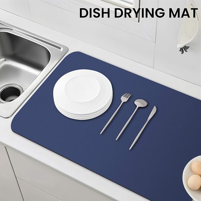 WISELIFE Dish Drying Mat Super Absorbent Drying Mat Large Dish Drying Mats - Image 7