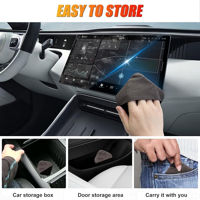 SuperKaKa Car Screen Cleaner- Vehicle Touchscreen Microfiber Cleaning Cloth - Image 6